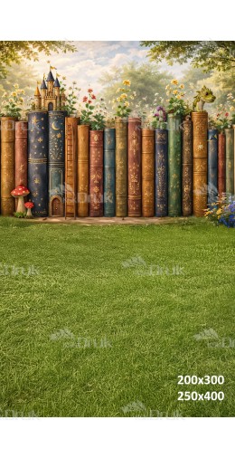 Tło fotograficzne „Bajkowa biblioteka w ogrodzie” | 3958